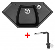Sinks NAIKY 980 Metalblack + Mix 3 P GR 